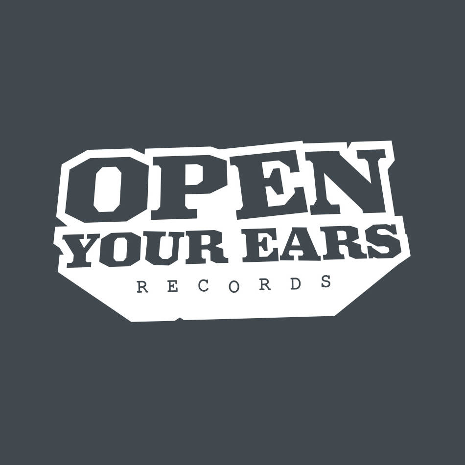 open your ears records logo on gray background