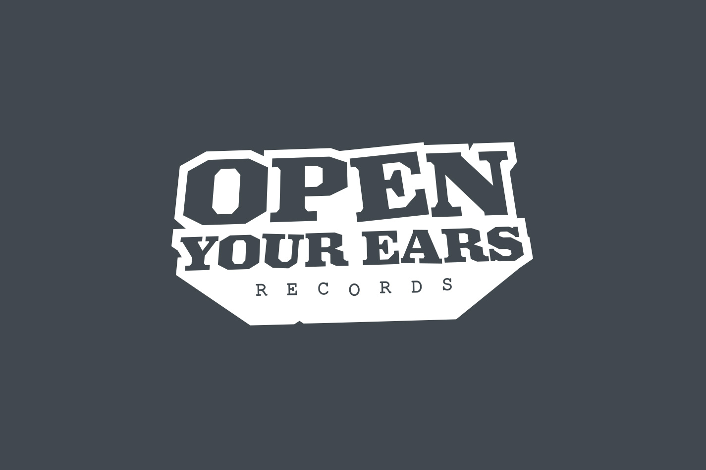 open your ears records logo on gray background