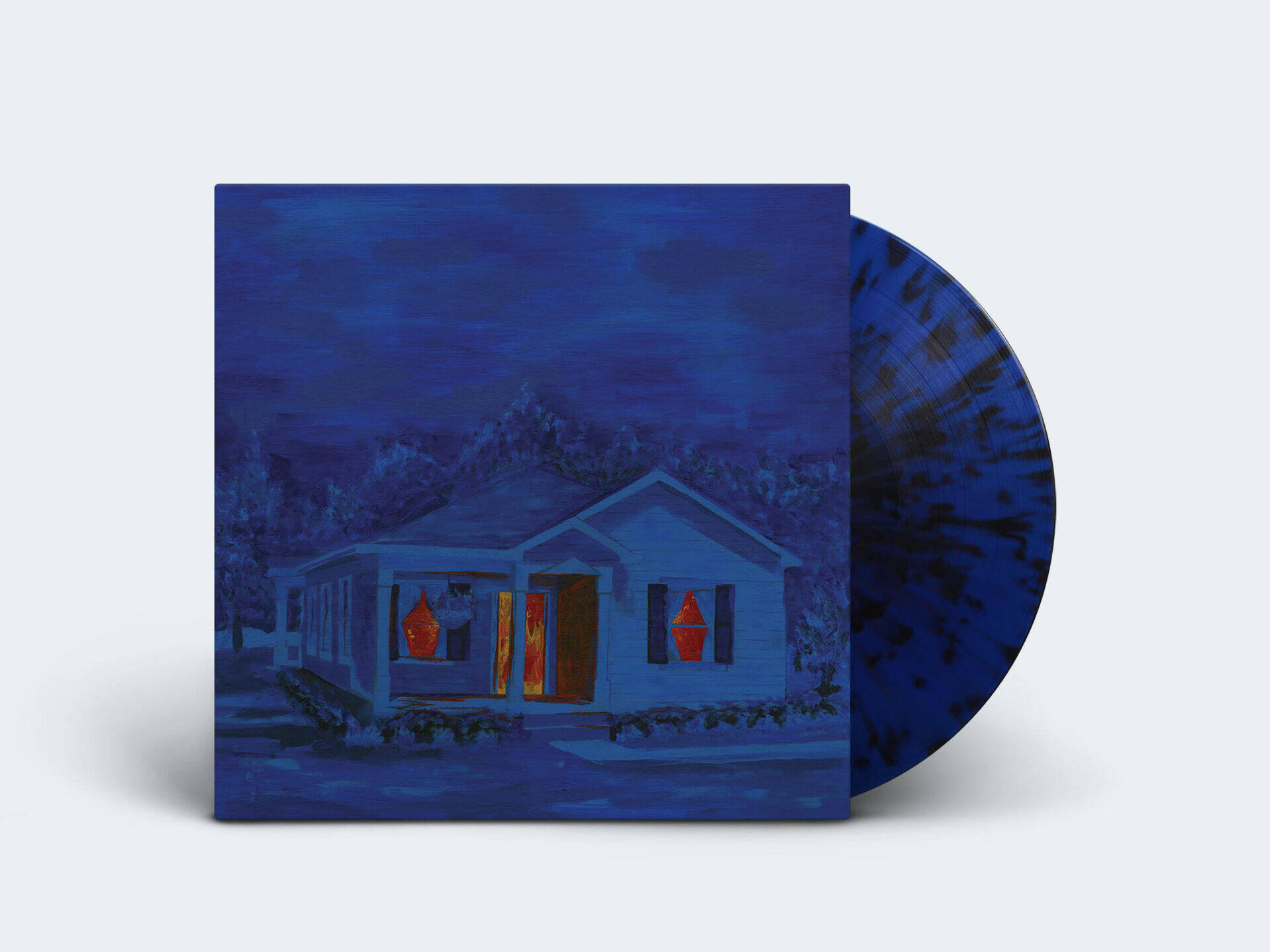 sea of storms record — blue splatter