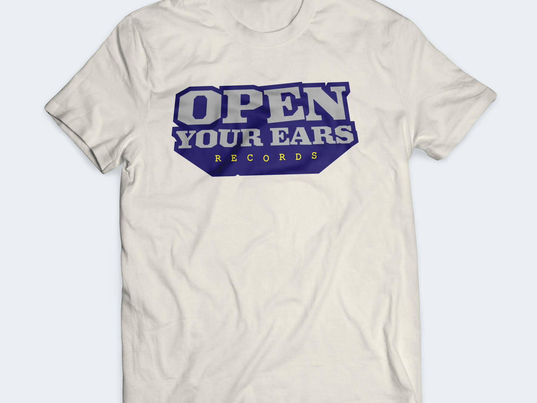 open your ears white t-shirt